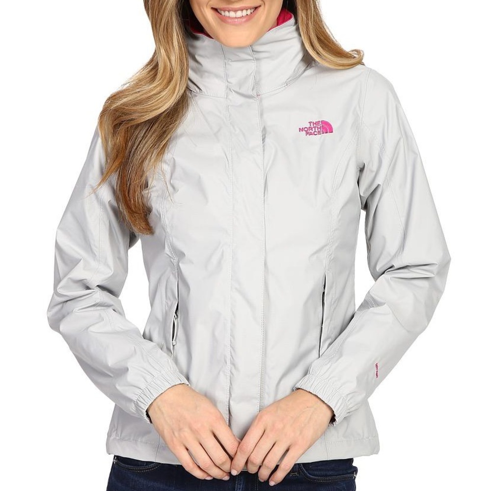 THE NORTH FACE Resolve Jacket in Grey and Glo Pink